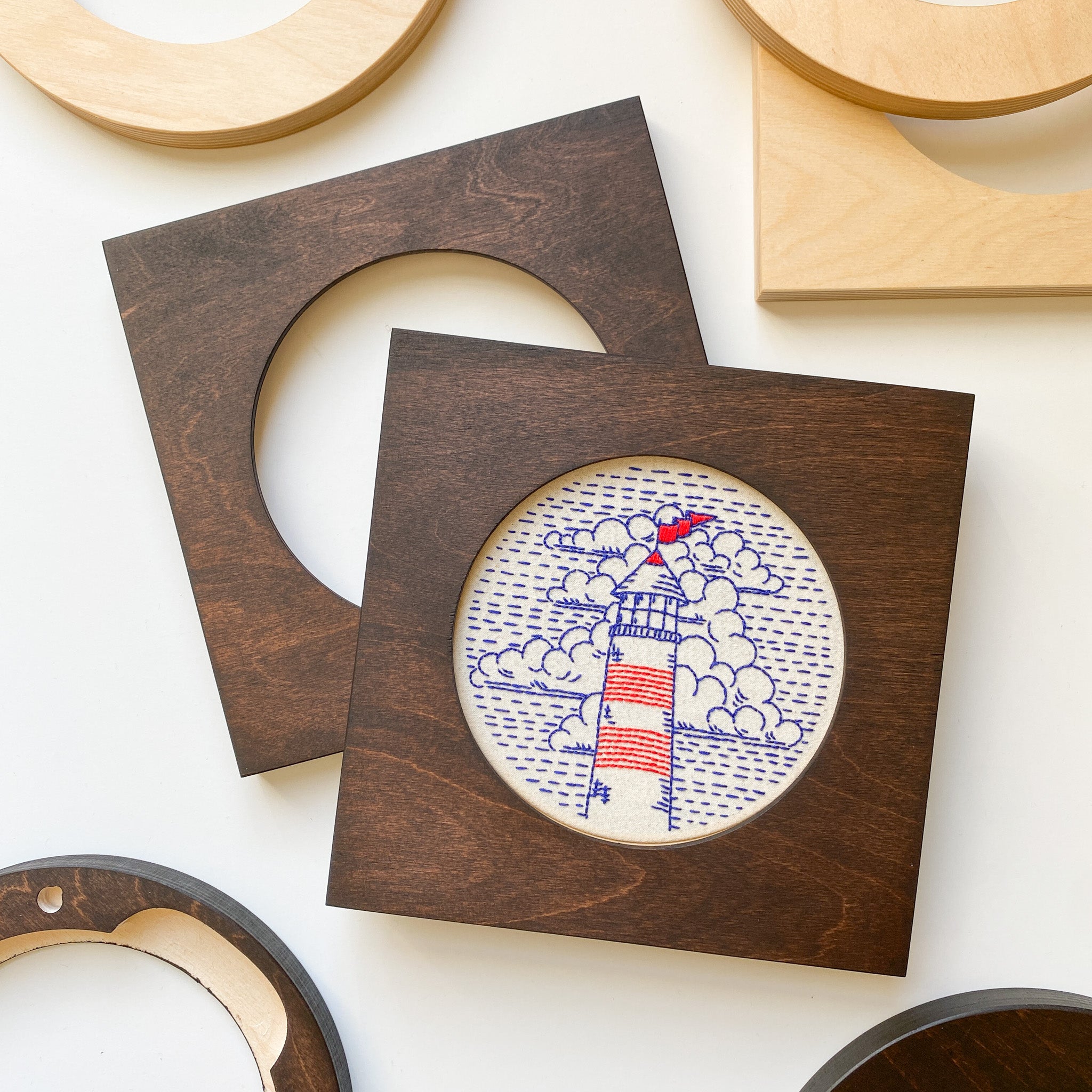 Hook, Line & Tinker Embroidery Kits with Frame