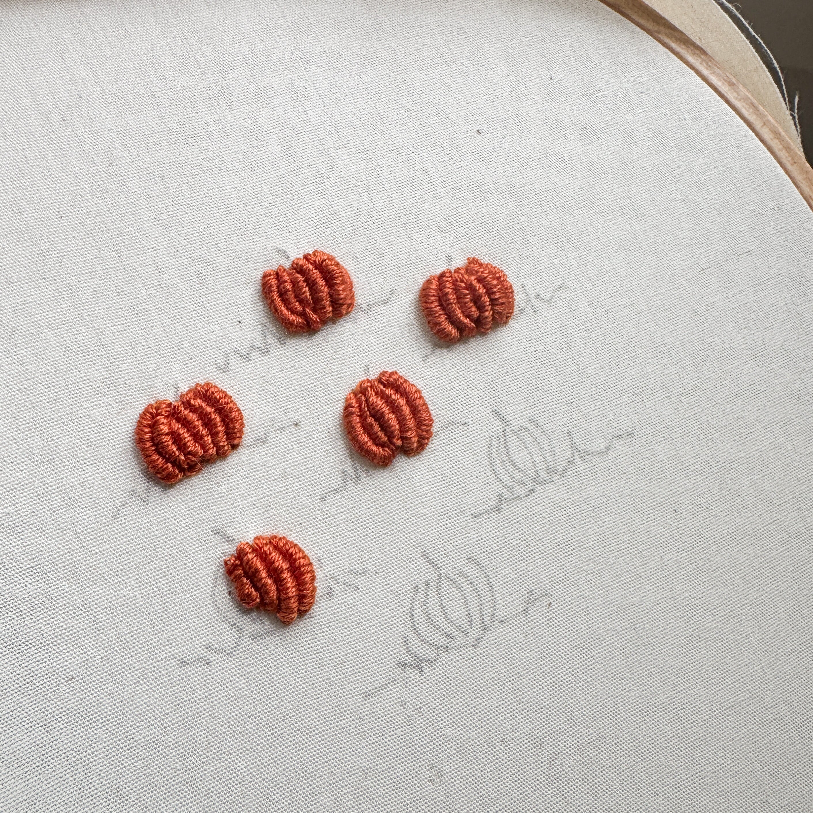 Pumpkin Patch Embroidery Kit with Frame