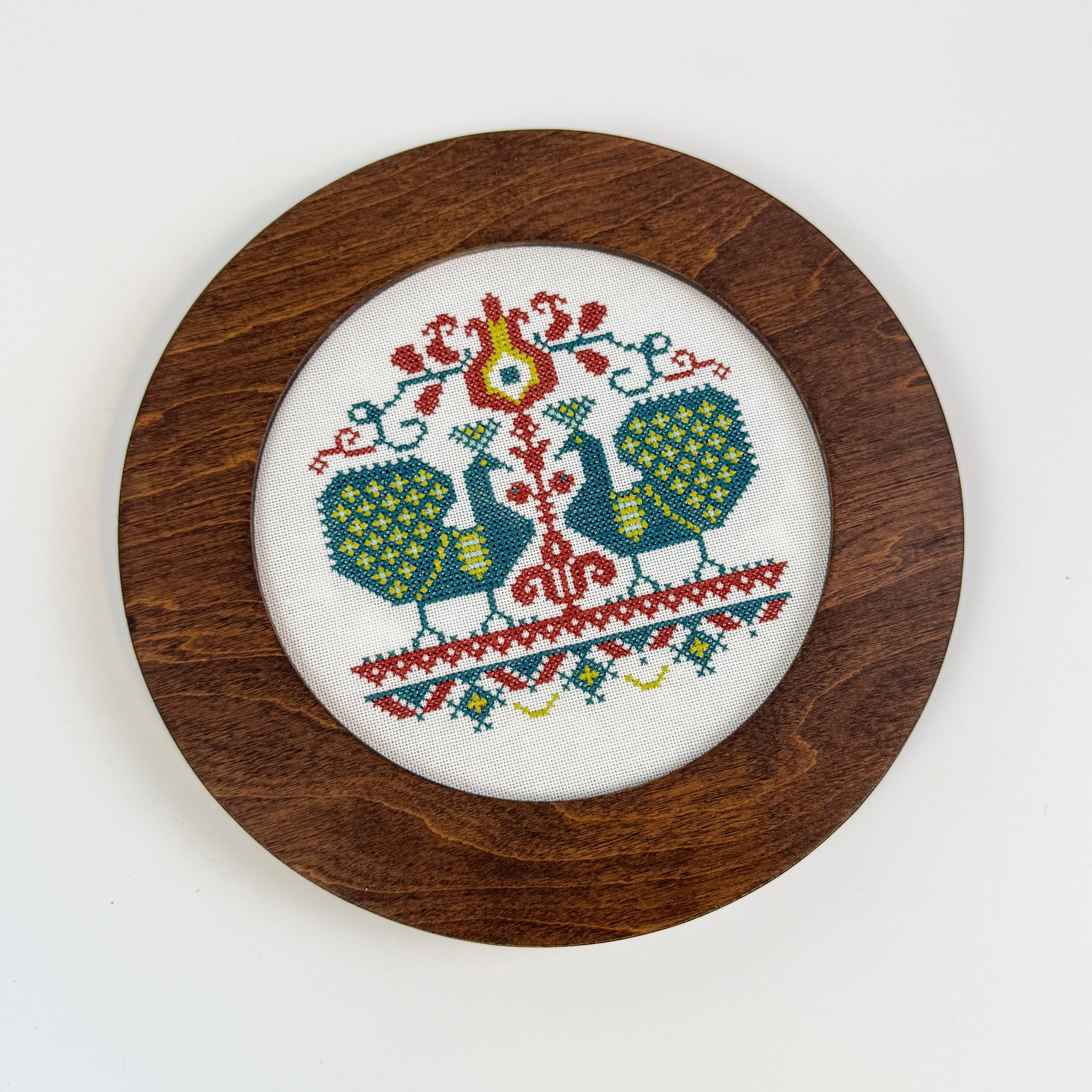 Vlachernai Peacock Hoop Kit with Frame