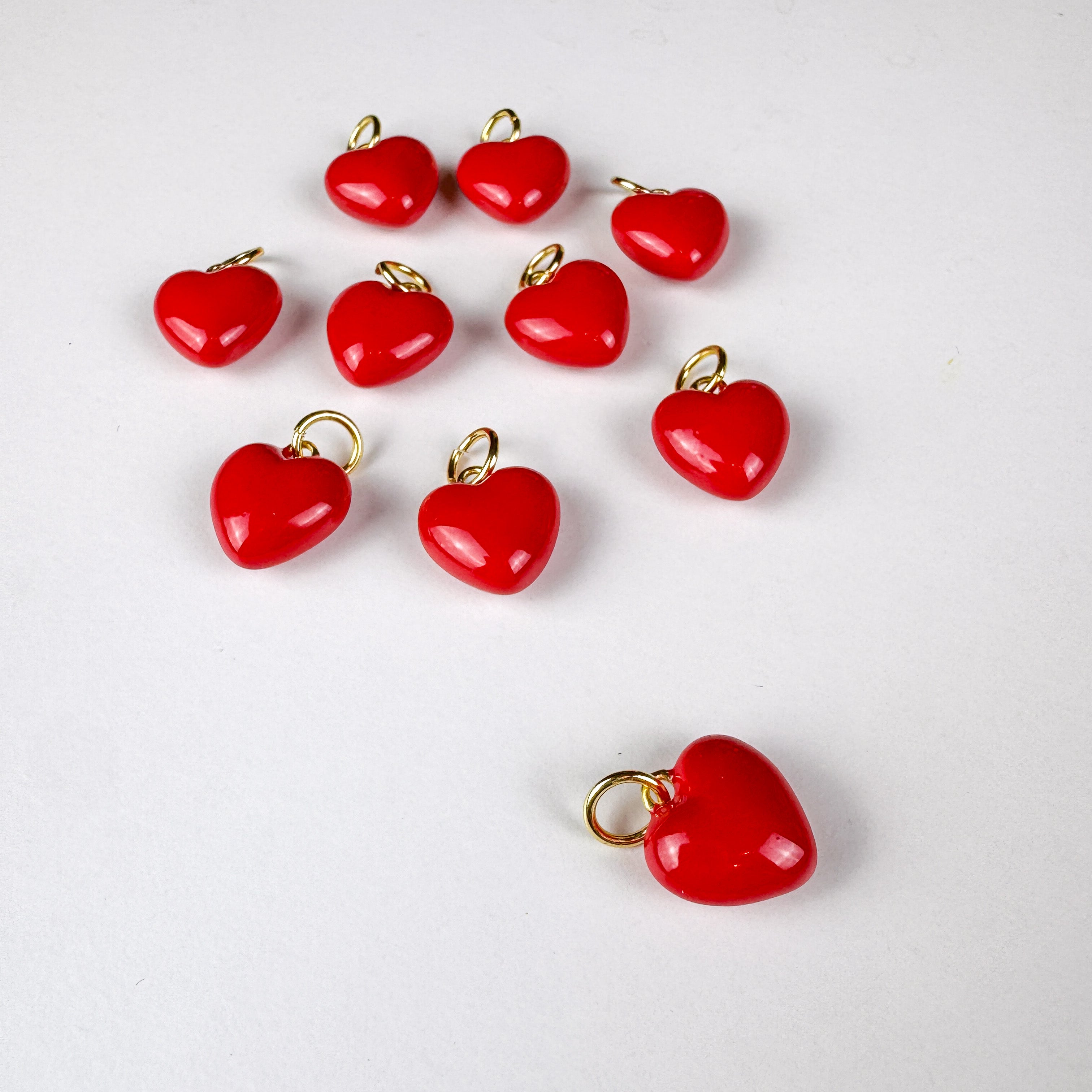 Journal Charms: Red Hot Hearts