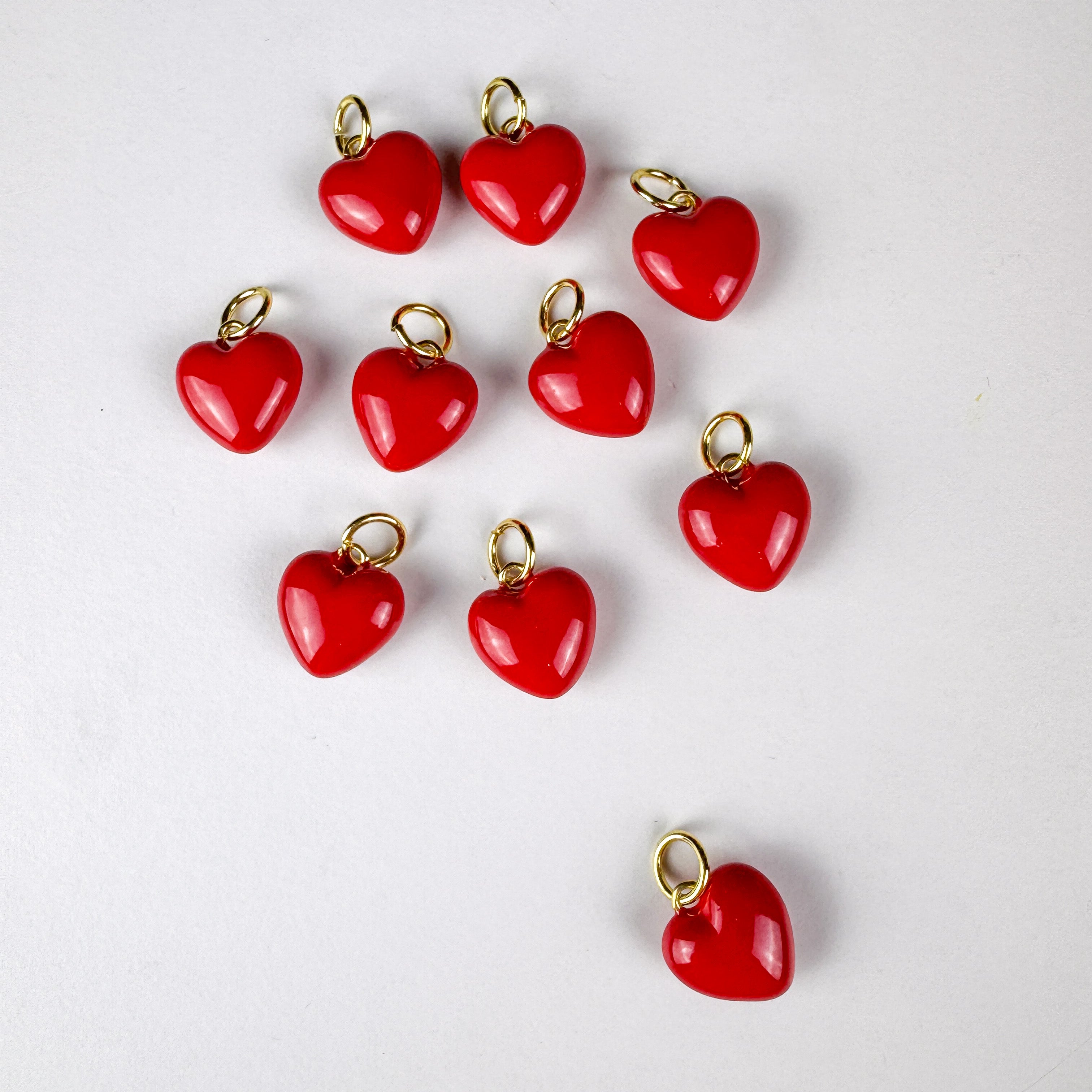 Journal Charms: Red Hot Hearts