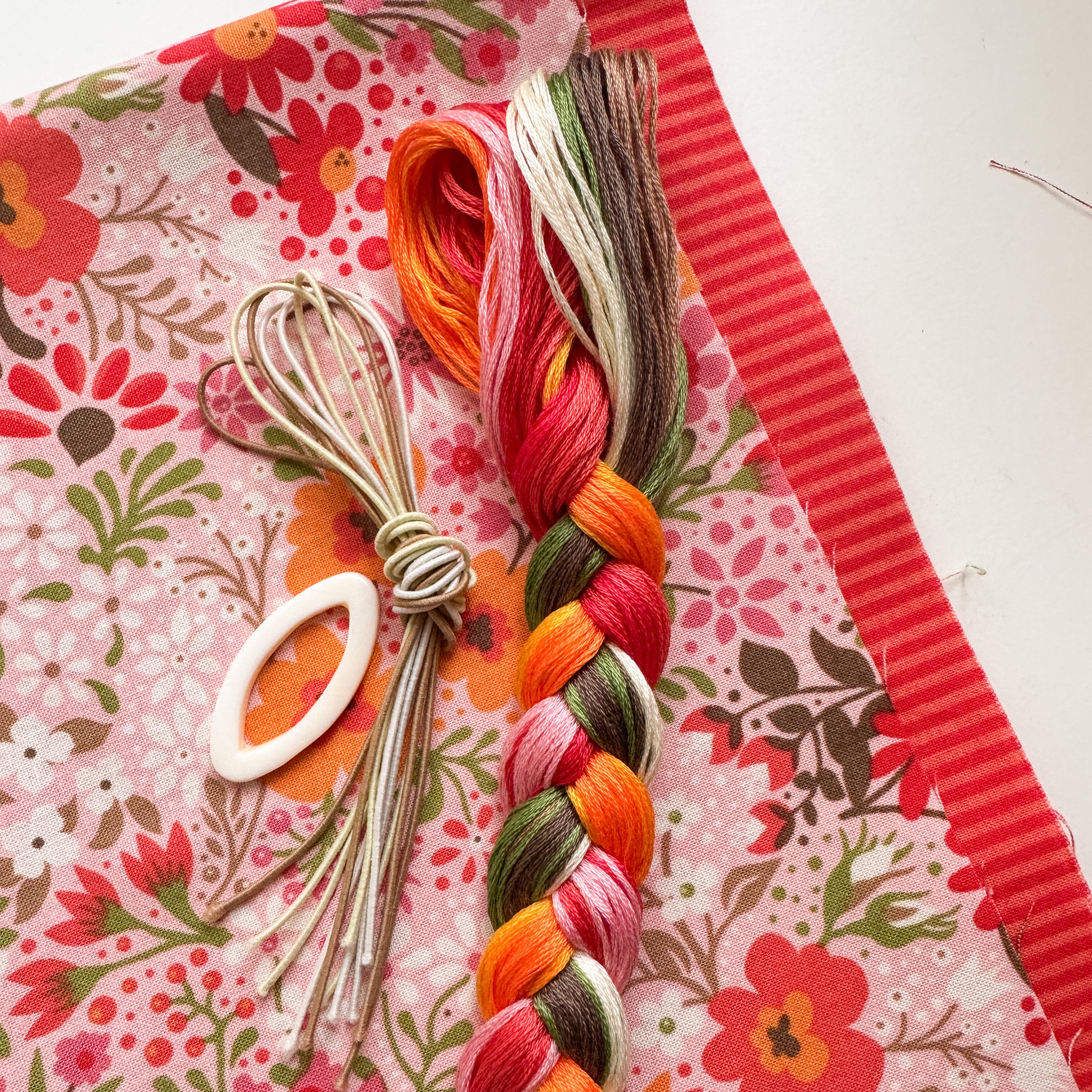 Pink Floral Journal Cover - Materials Kit
